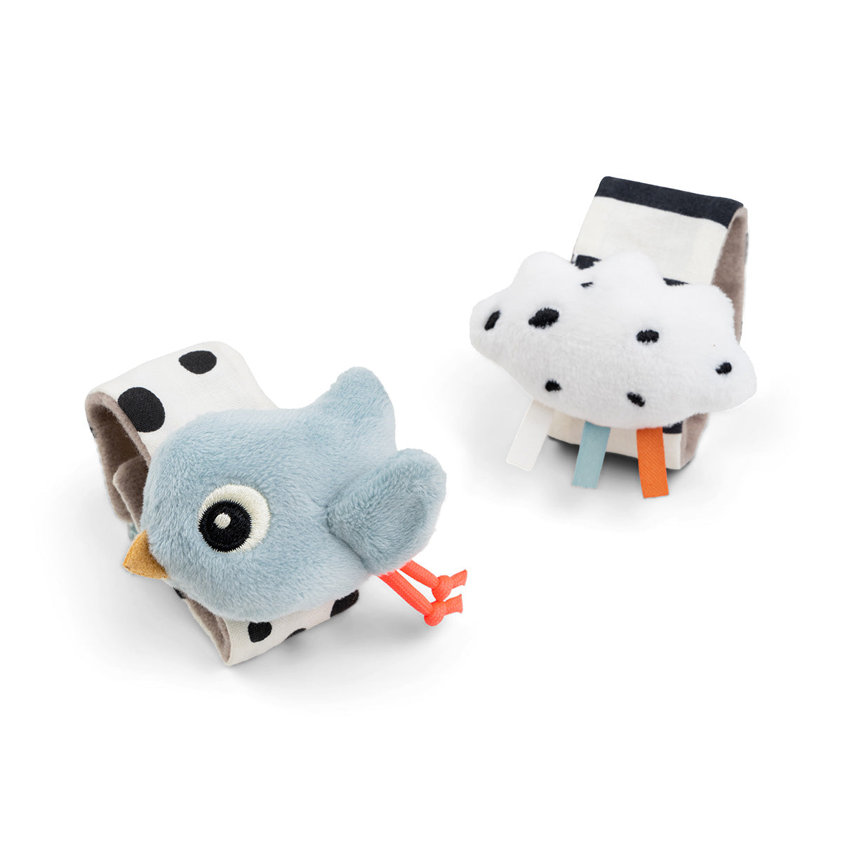 Set de 2 Sonajeros de Muñeca Happy Clouds - Azul
