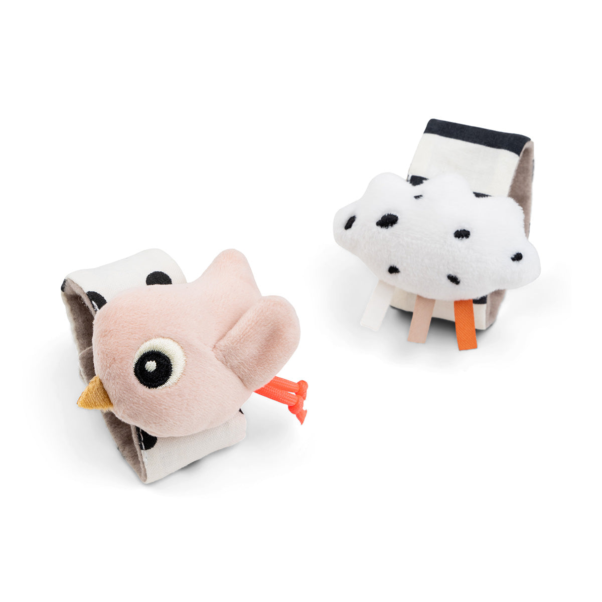 Set de 2 Sonajeros de Muñeca Happy Clouds - Rosa
