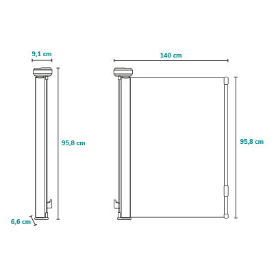 Puerta de Seguridad Thea - Grey Concrete | Lionelo