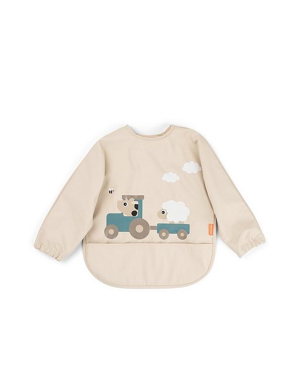 Babero Grande con Mangas y Bolsillo Tiny Farm 6-18 meses - Arena
