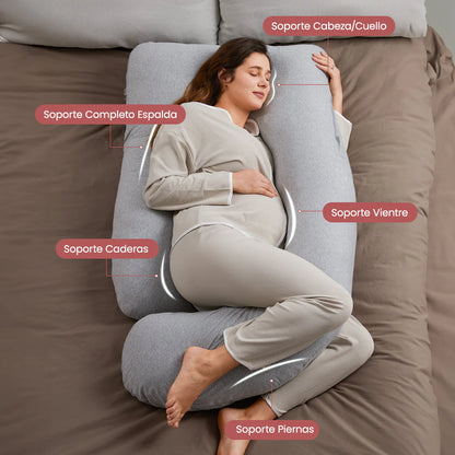 U-Shaped Pregnancy Pillow with Cooling Fabric