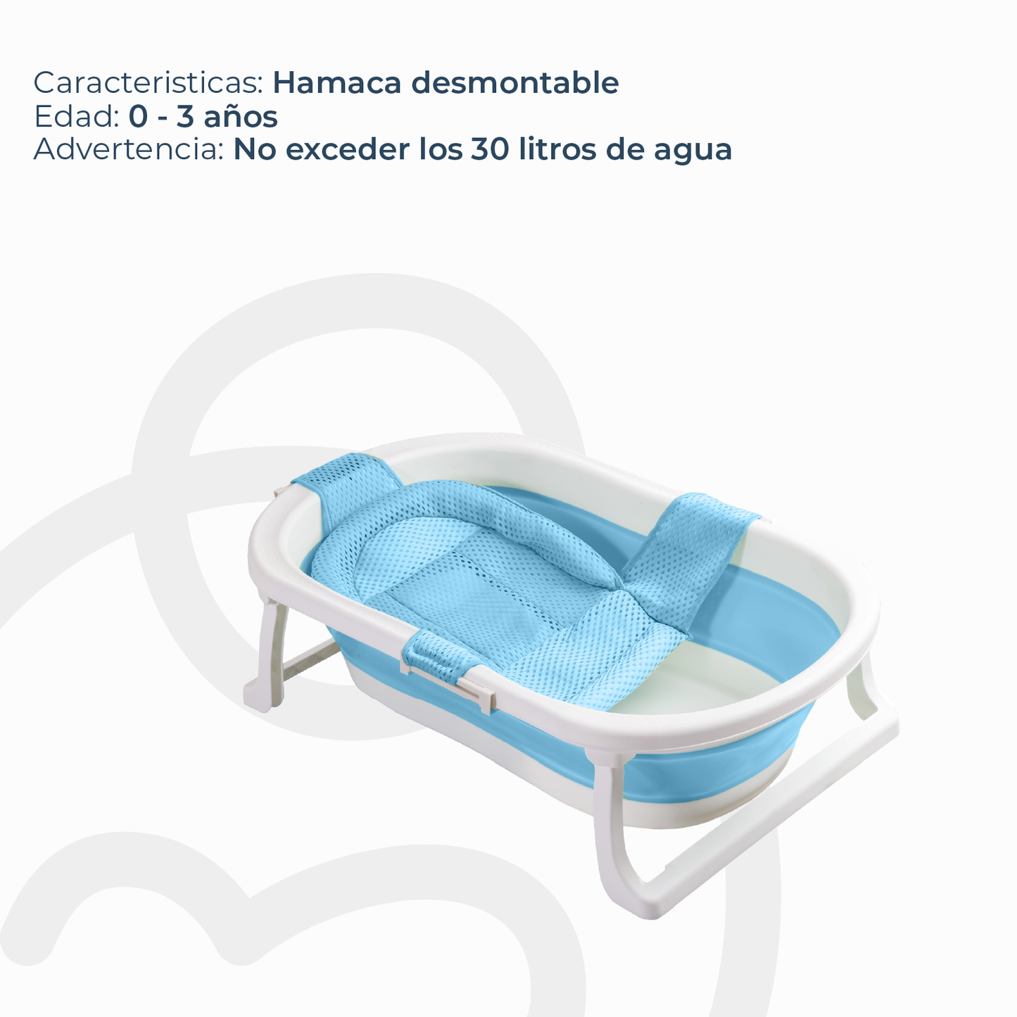 Bañera Jelly con Hamaca - Azul | Bebesit