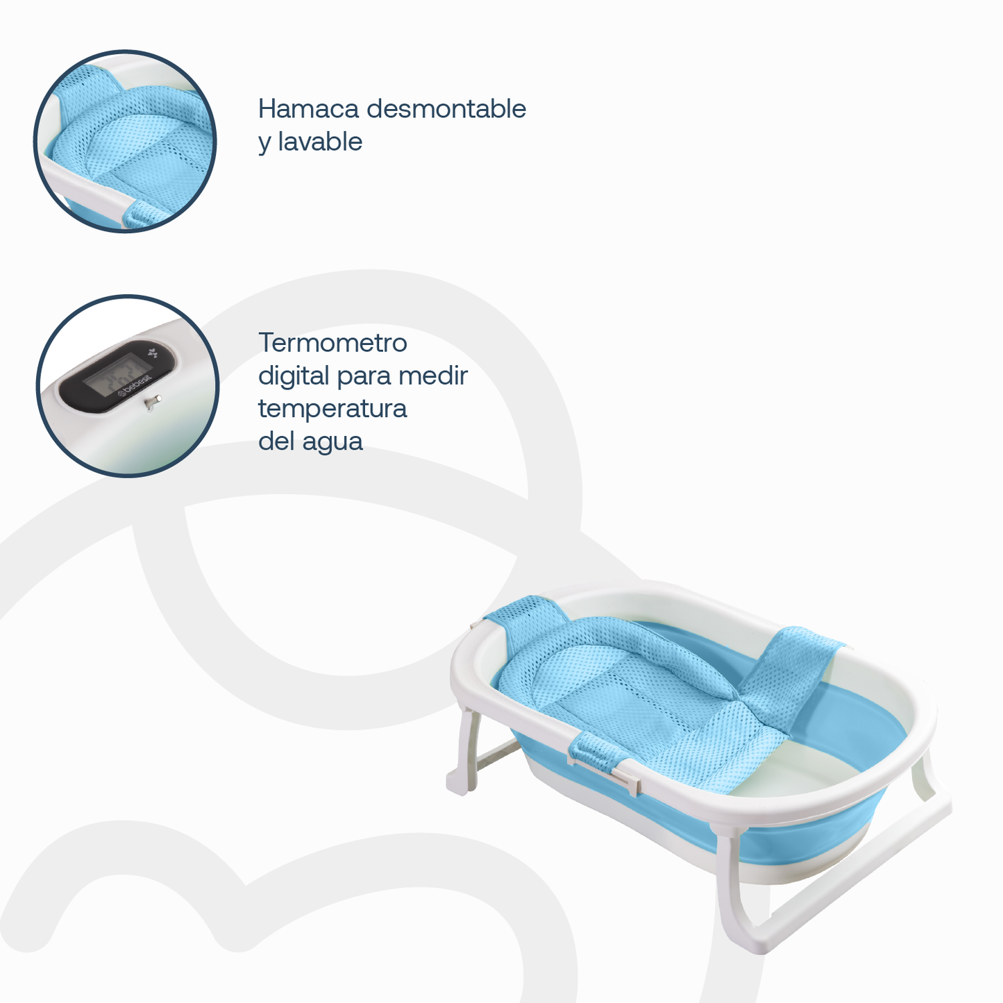 Bañera Jelly con Hamaca - Azul | Bebesit