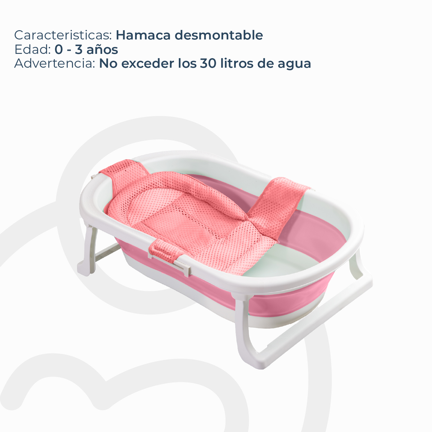 Bañera Jelly con Hamaca - Rosa | Bebesit