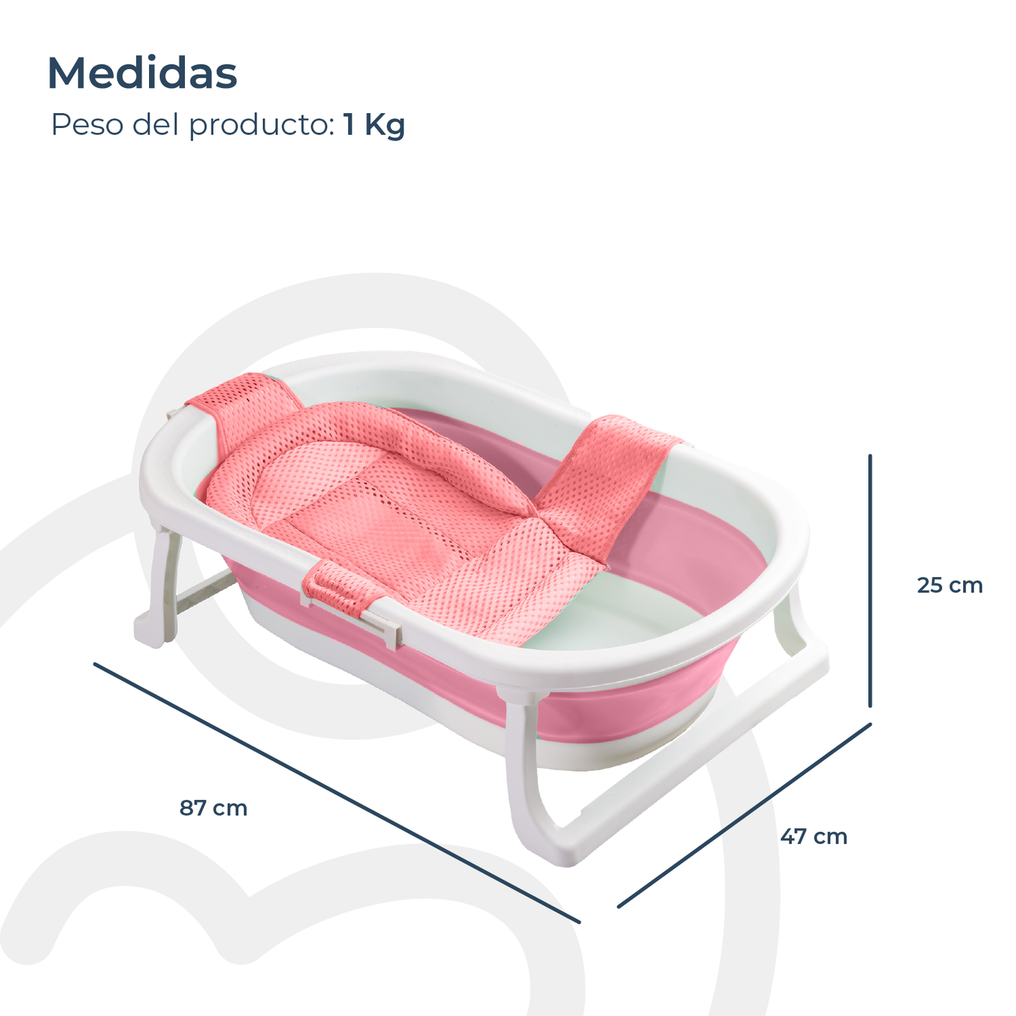 Bañera Jelly con Hamaca - Rosa | Bebesit