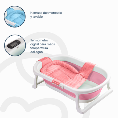 Bañera Jelly con Hamaca - Rosa | Bebesit