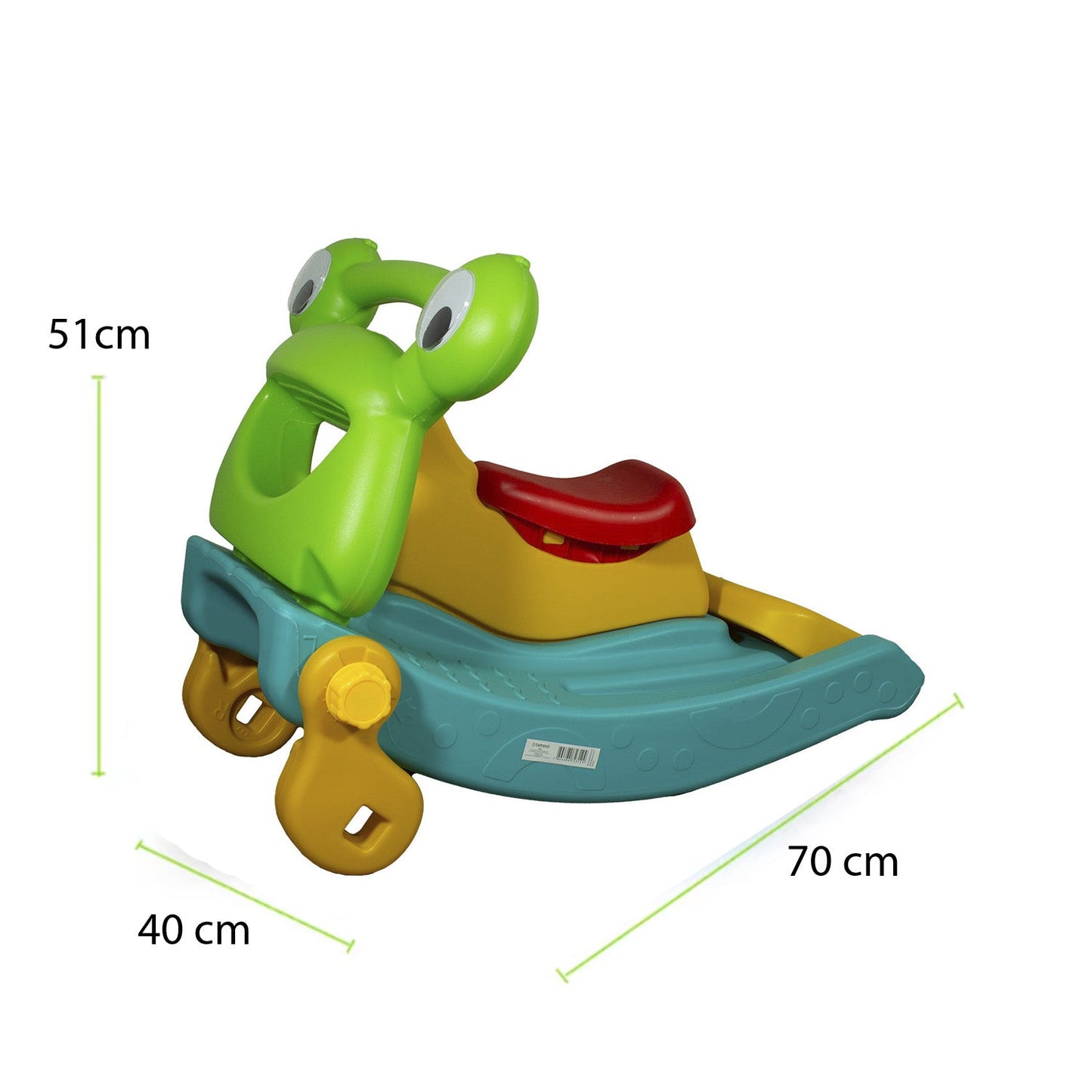 Balancín Resbalín Tobogán 2 en 1 - Verde | Bebesit