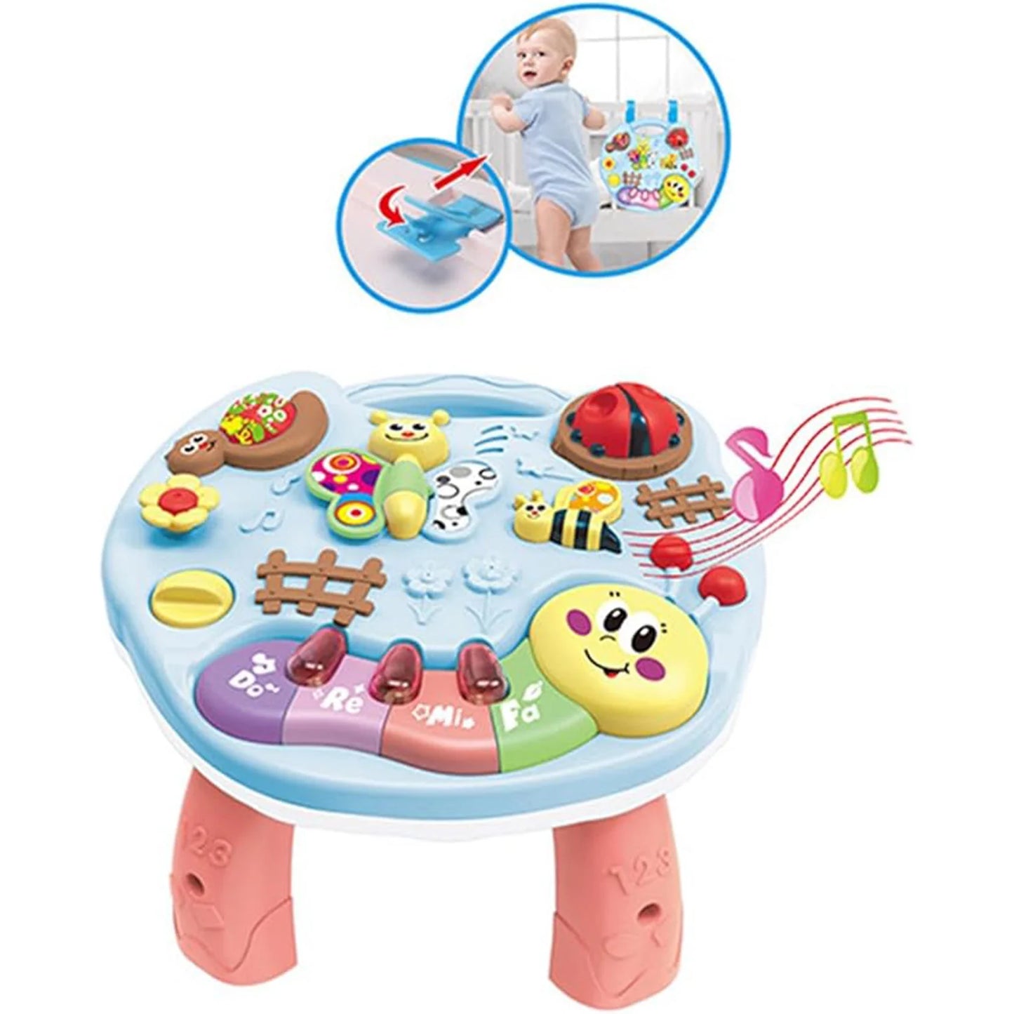 Mesa Piano Interactivo 2 en 1 - Granja | Bebesit