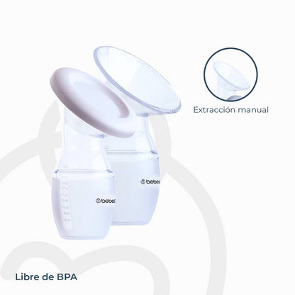 Pack 2 Colector Extractor Manual de Leche Materna | Bebesit