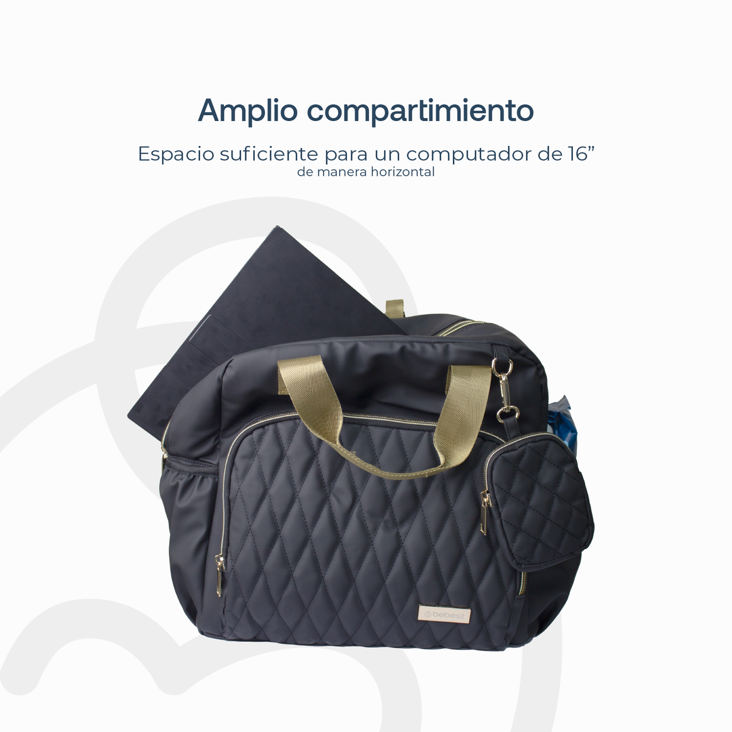 Mochila Maternal Premium - Black Gold | Bebesit