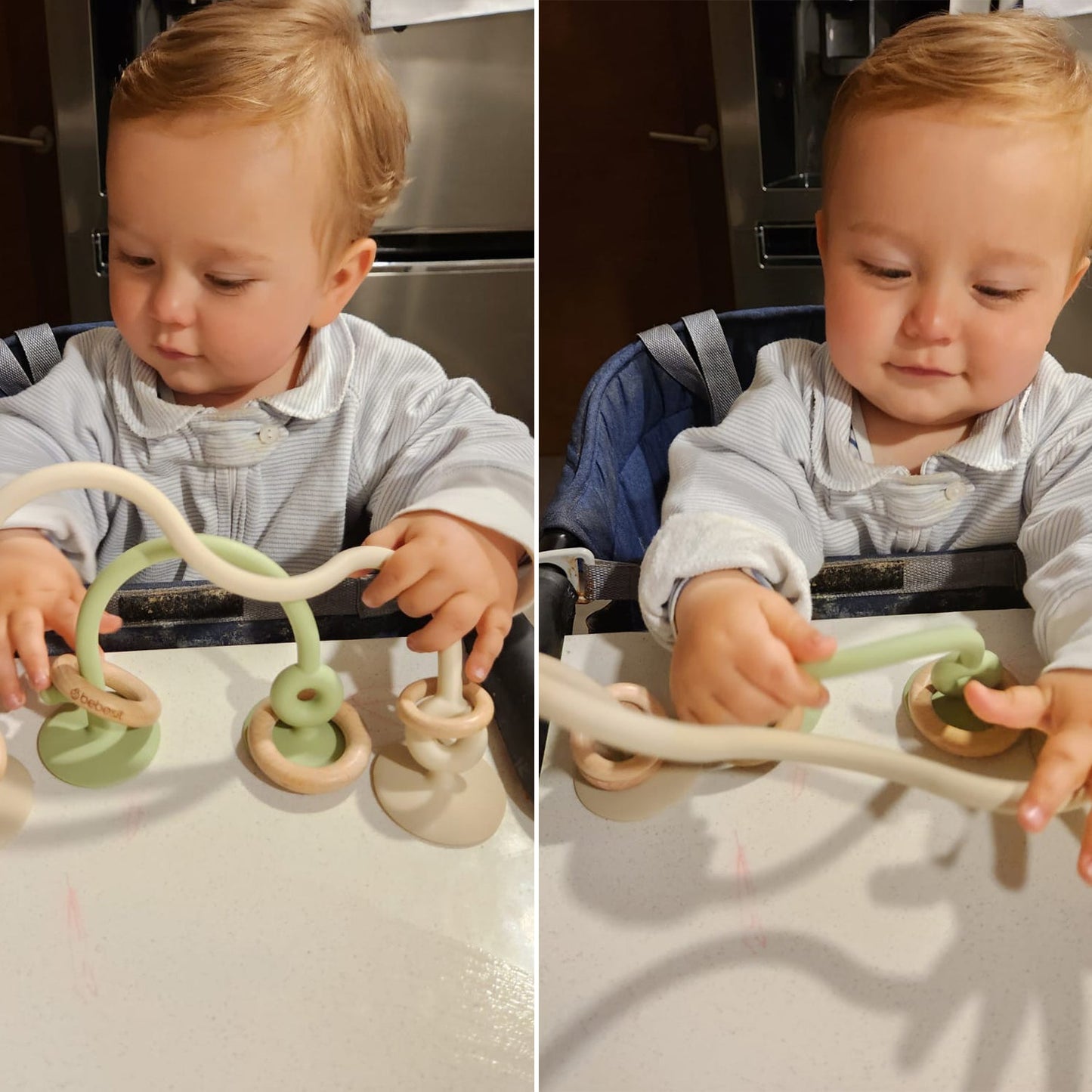 Juego Puzzle para Silla de Comer Montessori - Verde | Bebesit