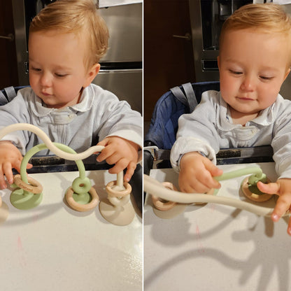 Juego Puzzle para Silla de Comer Montessori - Verde | Bebesit