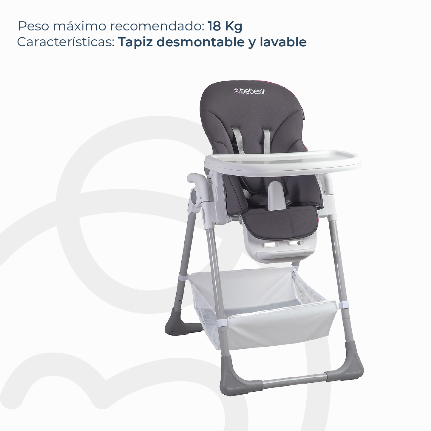 Silla de Comer Snack LX - Gris | Bebesit