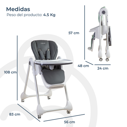 Silla de Comer EasyFeed - Gris | Bebesit