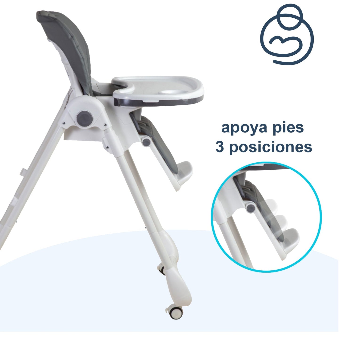 Silla de Comer EasyFeed - Gris | Bebesit