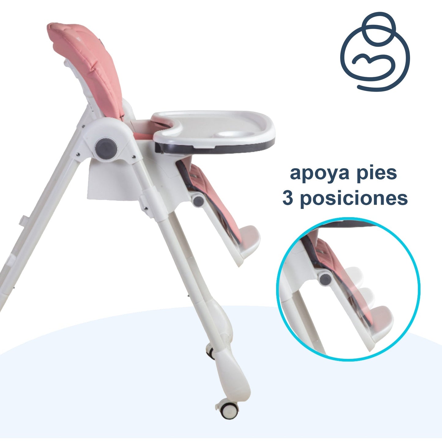Silla de Comer EasyFeed - Rosado | Bebesit
