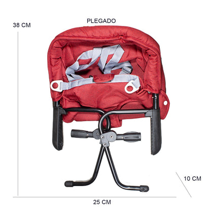 Silla de Comer Eat & Bear - Sujeción de Mesa Portable - Roja | Bebesit