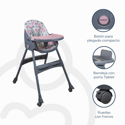 Silla de Comer Steps - Rosada | Bebesit