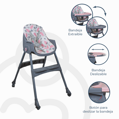 Silla de Comer Steps - Rosada | Bebesit