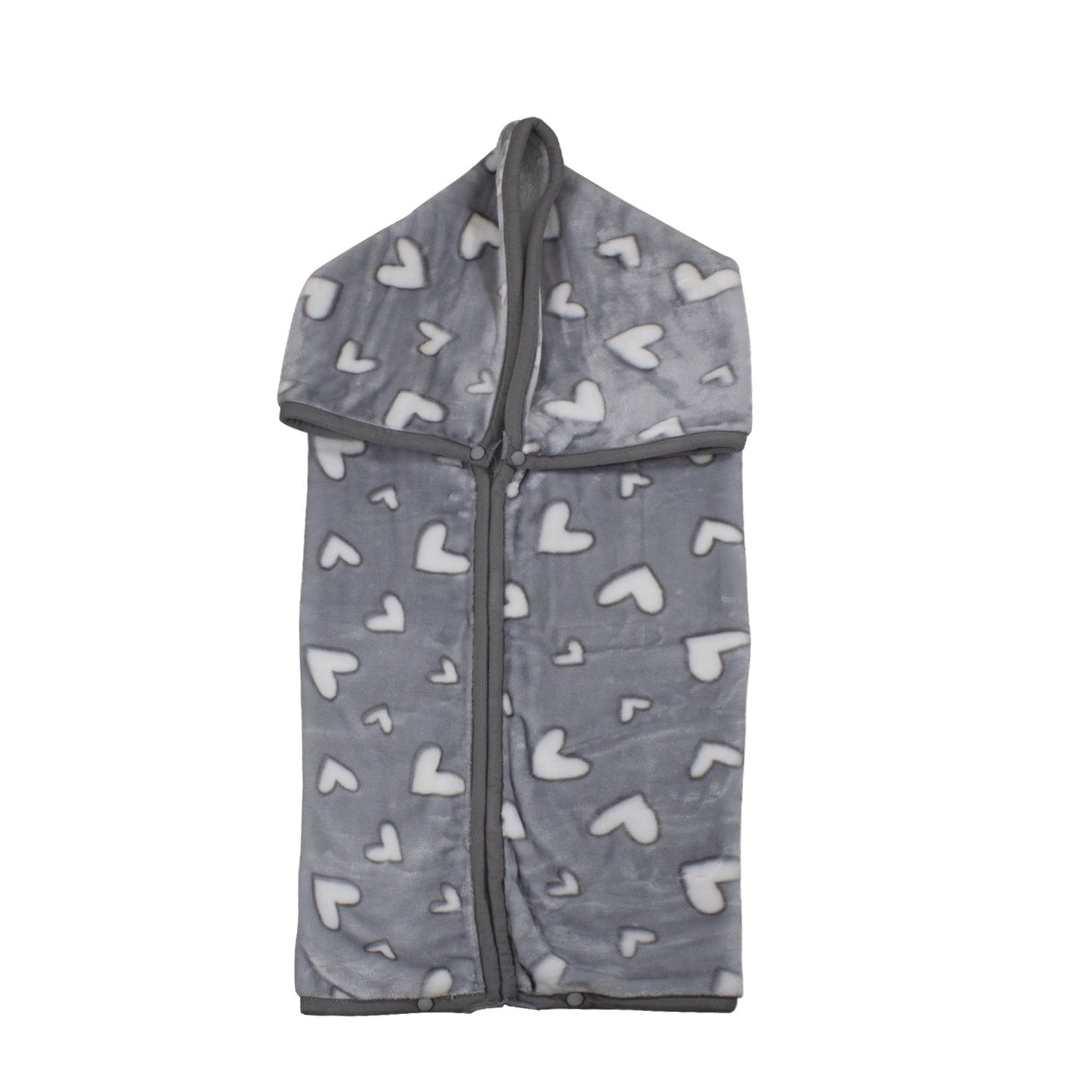 Saco con Broche Ultra Soft - Corazones - Gris | Bebesit