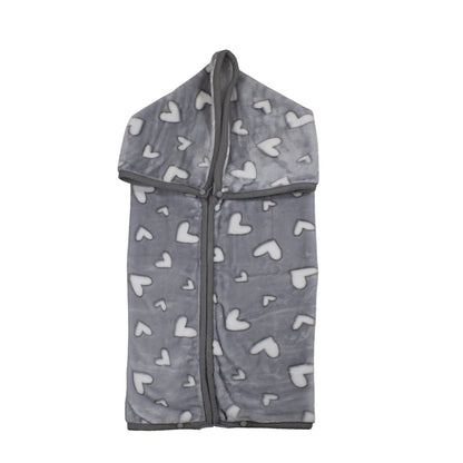 Saco con Broche Ultra Soft - Corazones - Gris | Bebesit
