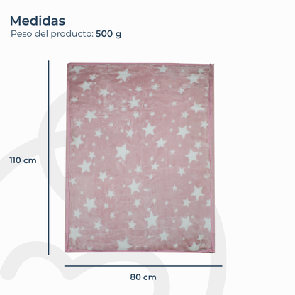 Saco con Broche Ultra Soft - Estrella - Rosado | Bebesit