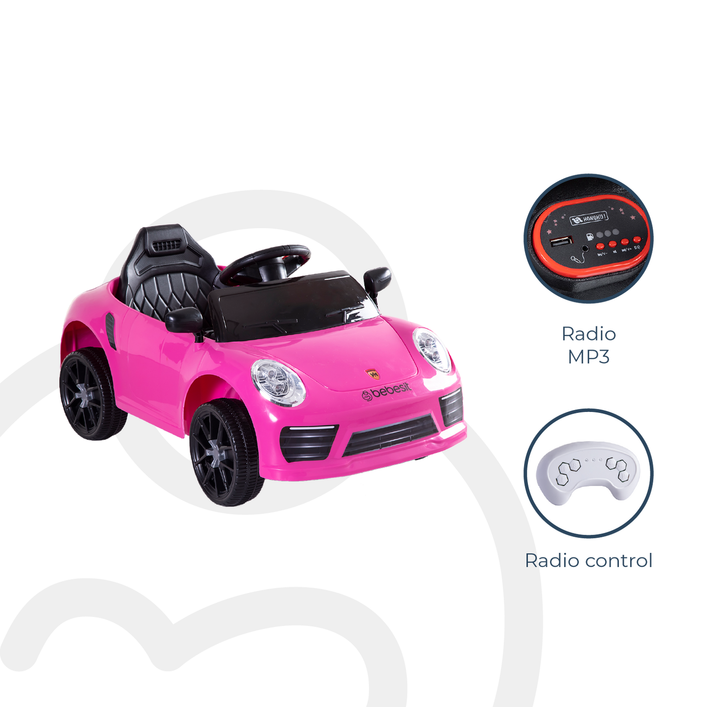 Auto Deportivo Eléctrico Race - Rosa | Bebesit