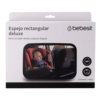 Espejo Retrovisor Deluxe para Auto Ajustable 360° para ver Silla de Bebé