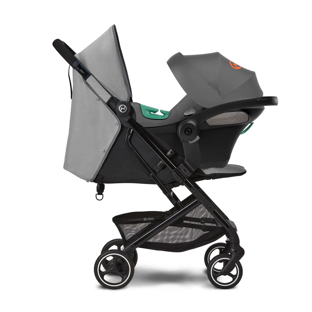 Travel System: Coche Beezy + Silla Aton S2 + Base - Lava Grey