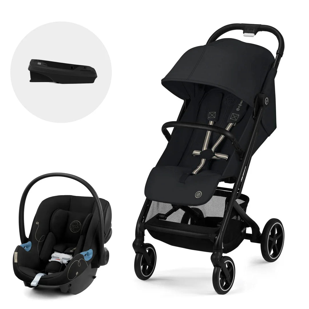 Travel System: Beezy Car + Aton G Chair + G Base - Moon Black 