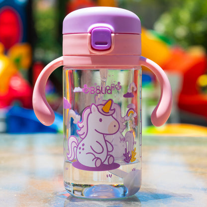 Botella Antiderrame con Bombilla 300 ml - Unicornio | Balia