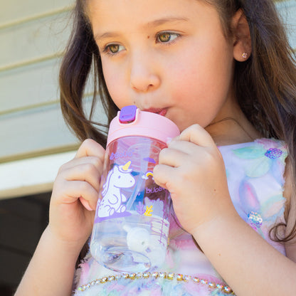 Botella Antiderrame con Bombilla 300 ml - Unicornio | Balia