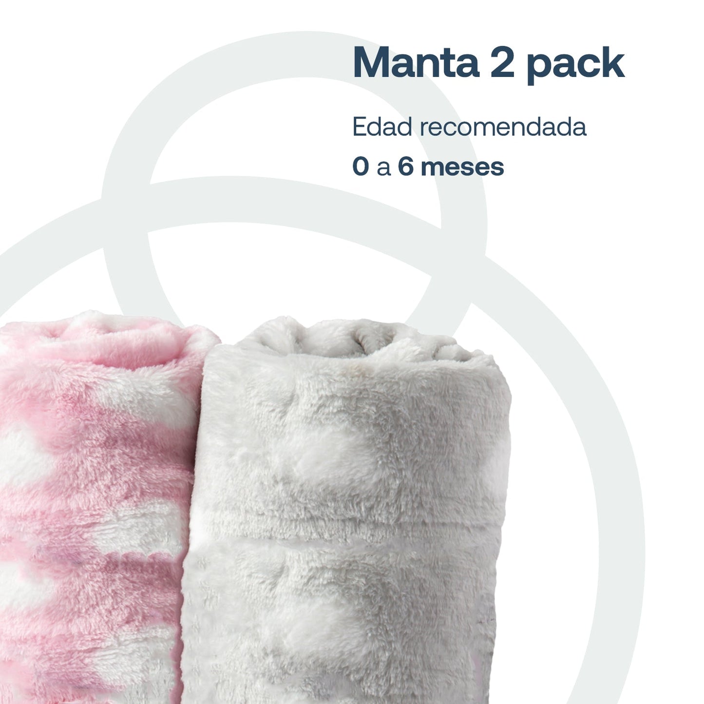 Pack 2 Mantas Hipoalergénicas - Rosado y Gris | Bebesit