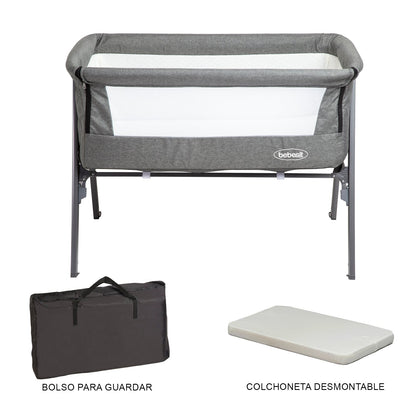 Cuna Colecho Easy LX - Gris | Bebesit