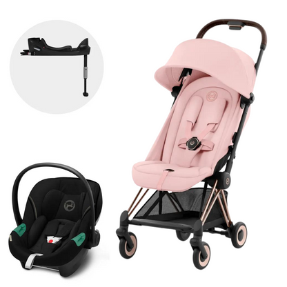 Travel System: Coya + Silla Aton S2 + Base - Peach Pink