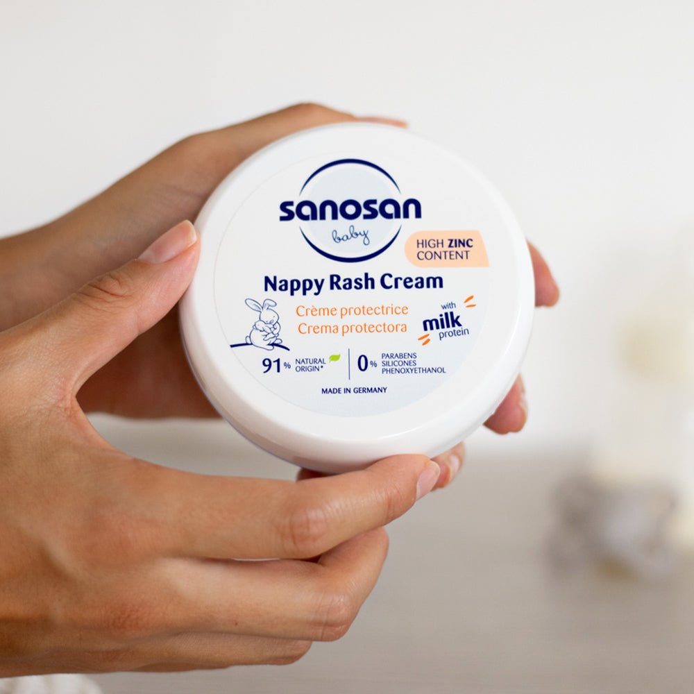 Crema de Pañal Protectora, regeneradora y anticoceduras Sanosan - Sanosan-MiniNuts expertos en coches y sillas de auto para bebé