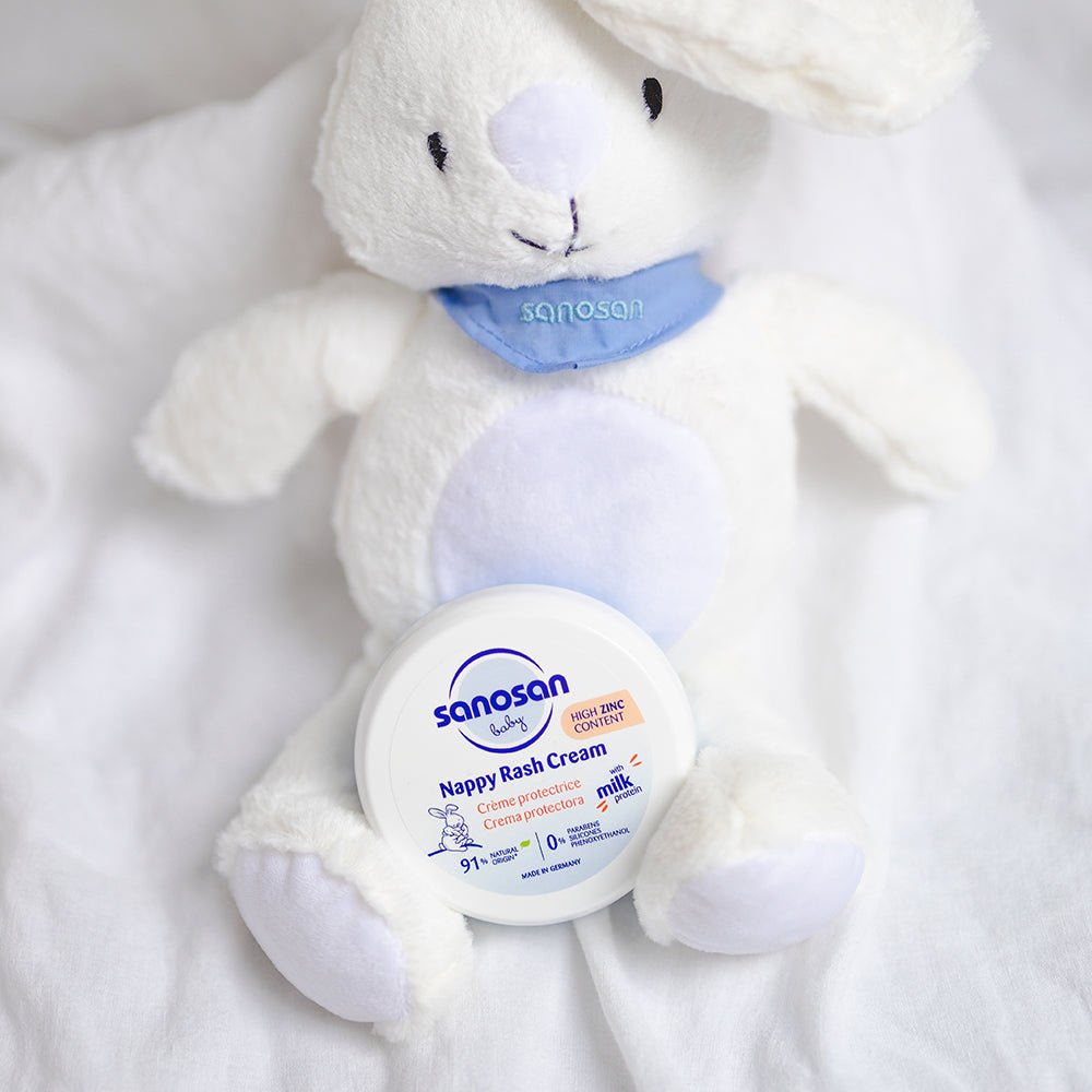 Crema de Pañal Protectora, regeneradora y anticoceduras Sanosan - Sanosan-MiniNuts expertos en coches y sillas de auto para bebé