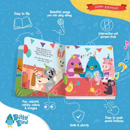 Libro Interactivo Musical - Happy Birthday | Ditty Bird