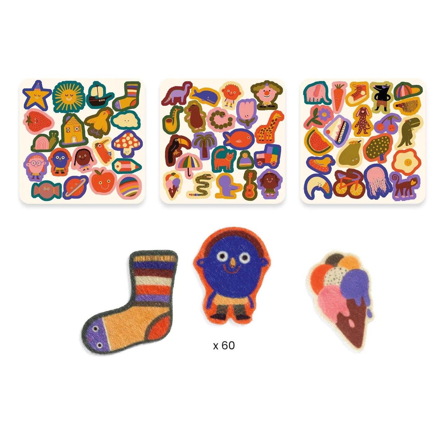 Stickers de Fieltro - ¡Las loquillas! | Djeco