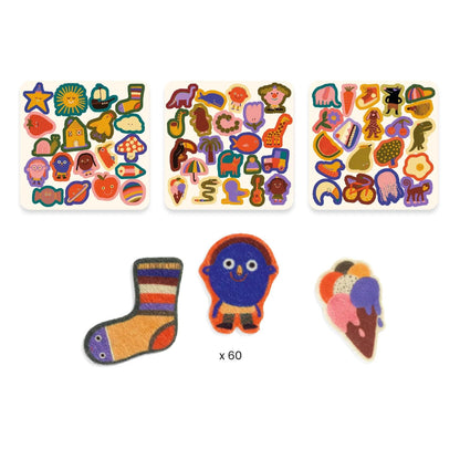Stickers de Fieltro - ¡Las loquillas! | Djeco