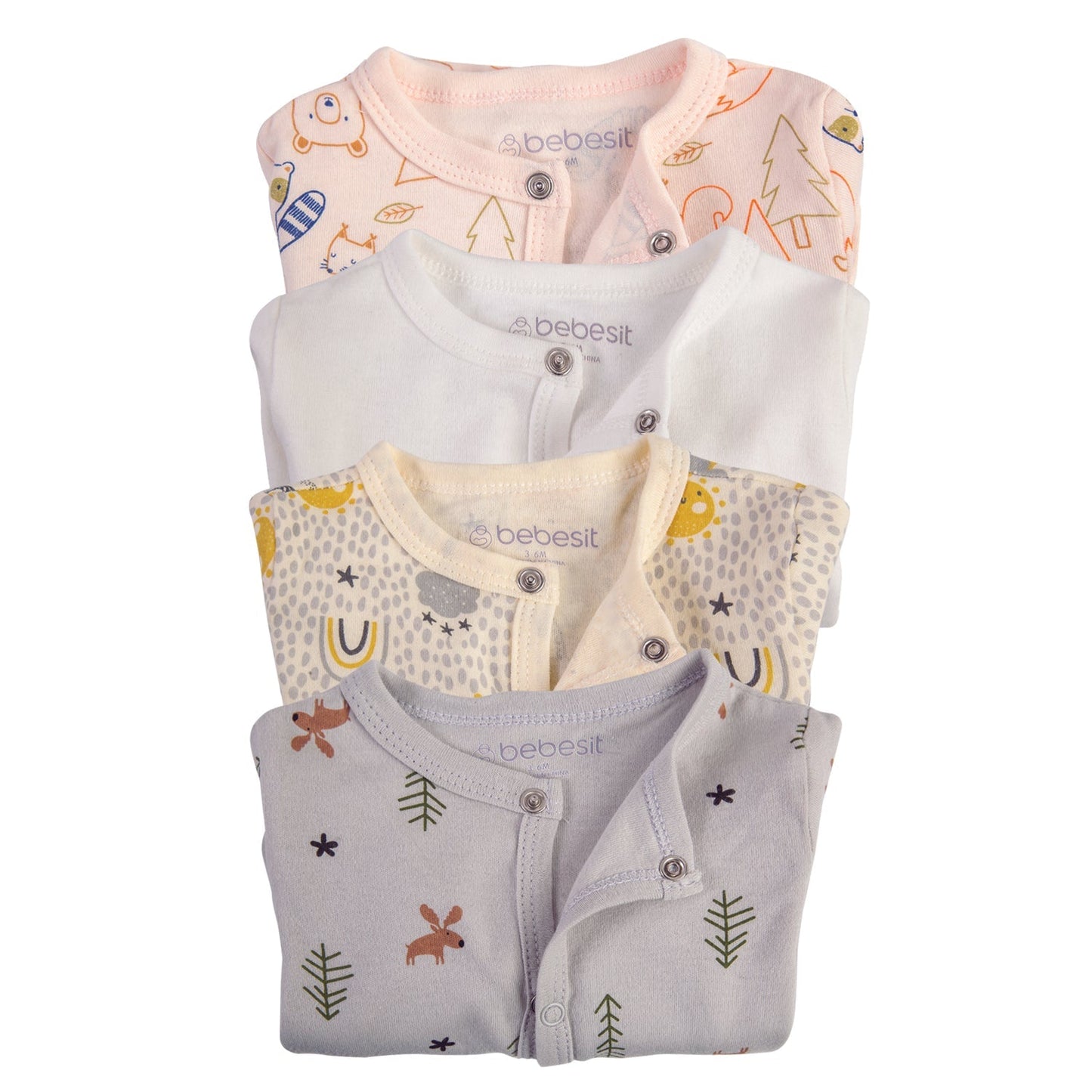 Pack de 4 Pijamas Unisex | Bebesit