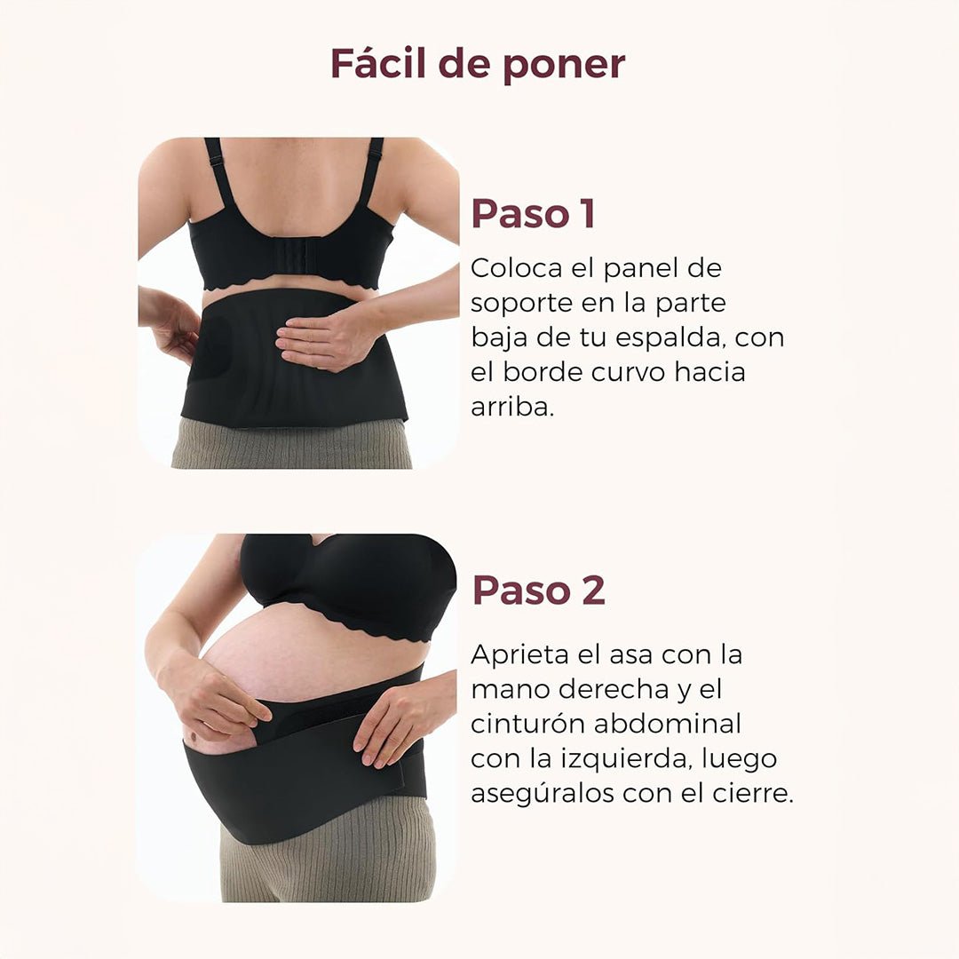 Faja de Embarazo Maternova con Soporte Lumbar - Negro | MomCozy