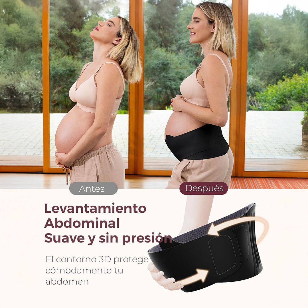 Faja de Embarazo Maternova con Soporte Lumbar - Negro | MomCozy