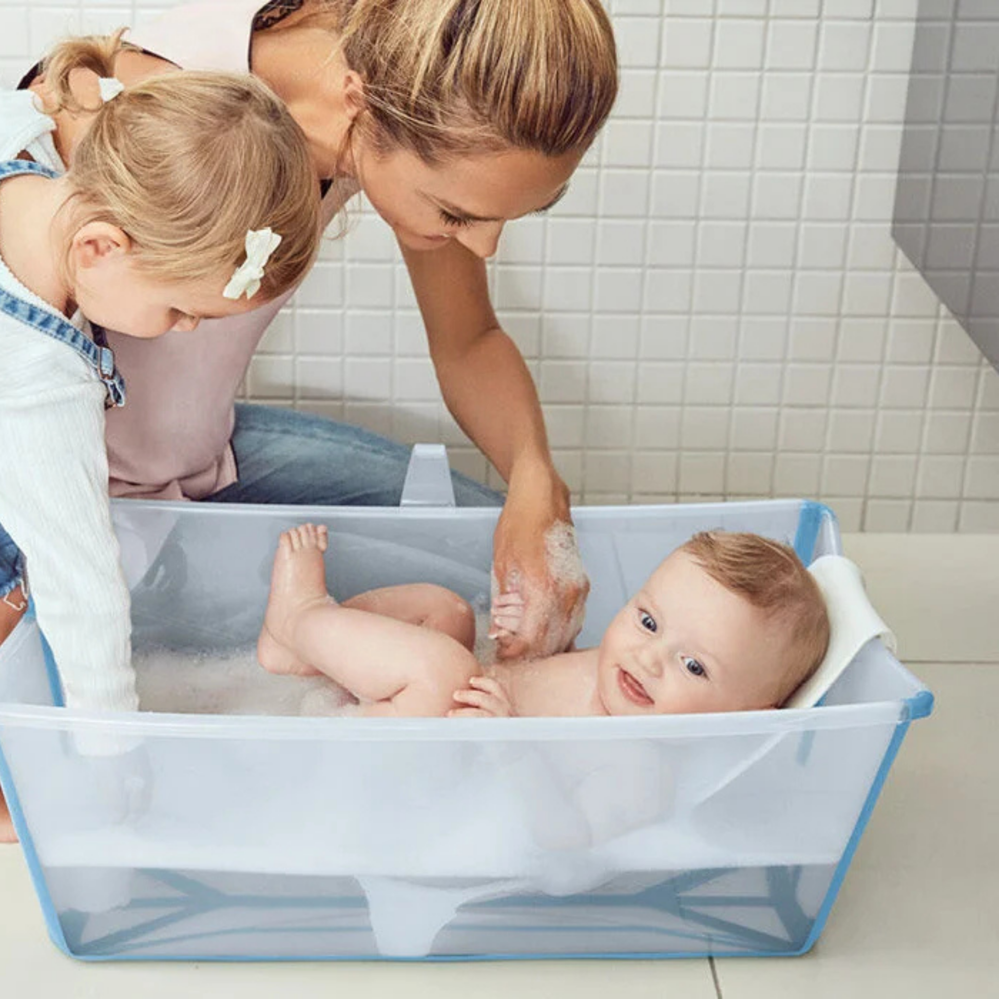 bañera stokke plegable Tina Plegable Flexi Bath® - Blue Ocean