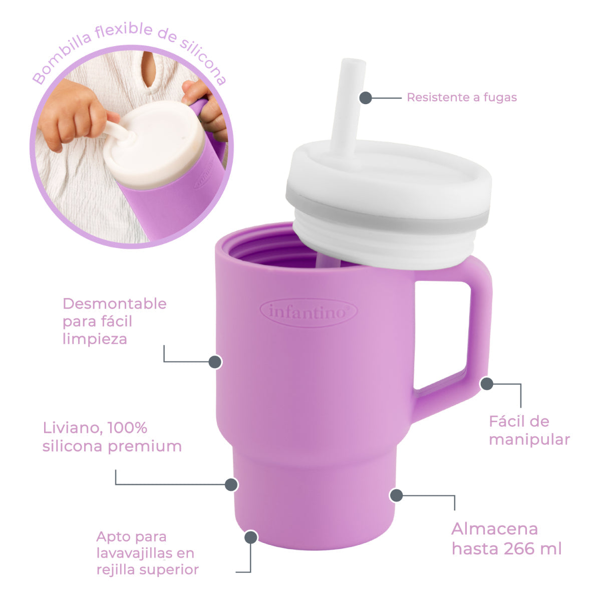 Vaso Entrenamiento My 1st Tumbler - Lilac | Infantino