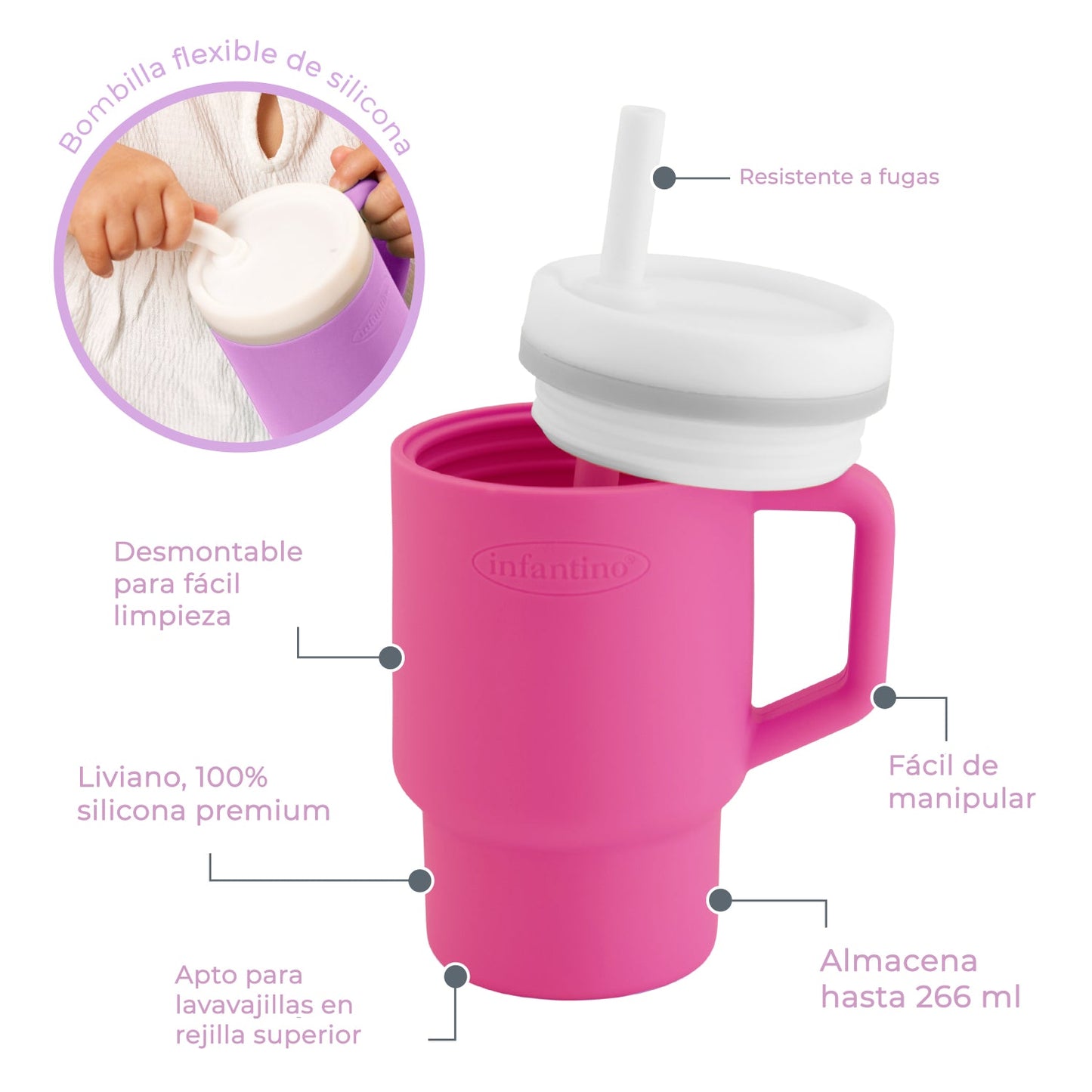 Vaso Entrenamiento My 1st Tumbler - Gum | Infantino
