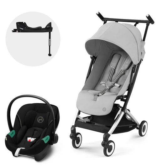 Travel System: Coche Libelle + Silla Aton S2 + Base - Fog Light Grey