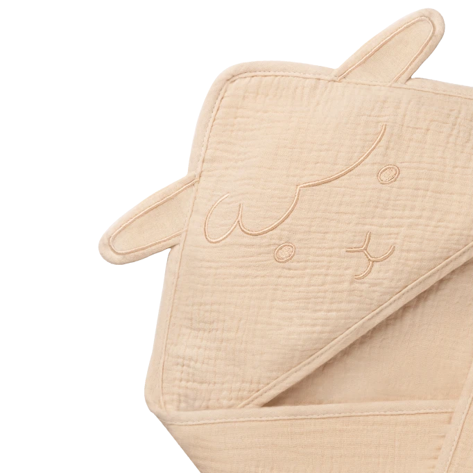 Toalla de Baño con Capucha Muselina - Beige Sand | Lionelo