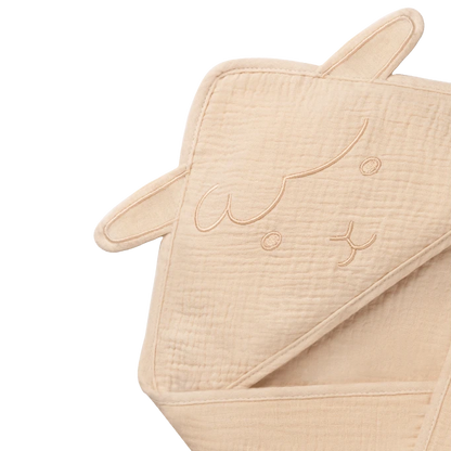 Toalla de Baño con Capucha Muselina - Beige Sand | Lionelo