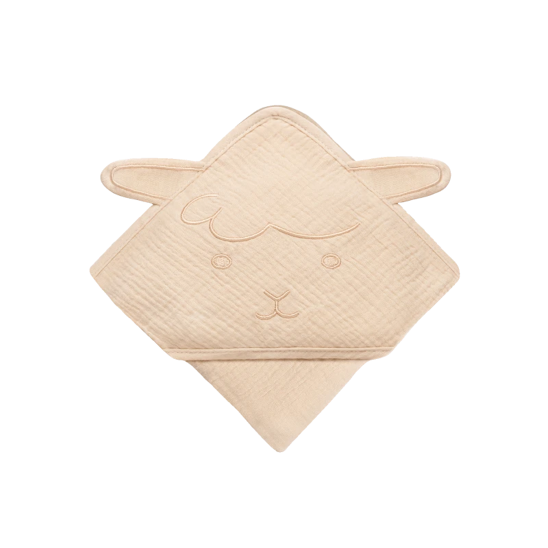 Toalla de Baño con Capucha Muselina - Beige Sand | Lionelo